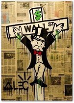 Alec Monopoly Poster 8 - 40x50cm Canvas - Multi-color