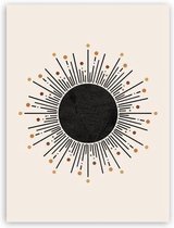 Mid Century Modern Sun Poster 3 - 13x18cm Canvas - Multi-color