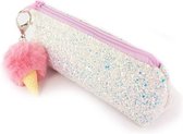 Etui Petty Paradise drie - glitter met pompom