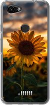6F hoesje - geschikt voor Google Pixel 3a -  Transparant TPU Case - Sunset Sunflower #ffffff