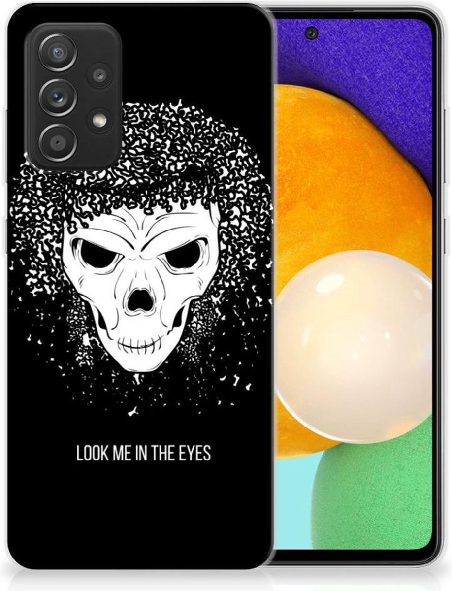 Silicone Back Case Samsung Galaxy A52 (5G/4G) Skull Hair