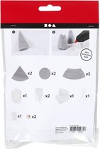 Creative mini kit, Scandinavische kerstkabouters, H: 12 cm, grijs, 1 doos