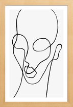 JUNIQE - Poster met houten lijst Shaperalito -30x45 /Wit & Zwart