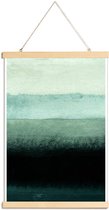 JUNIQE - Posterhanger Shades of Green -40x60 /Groen & Wit