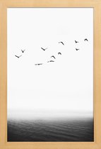 JUNIQE - Poster met houten lijst Forever Free -13x18 /Wit & Zwart