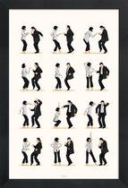 JUNIQE - Poster in houten lijst Pulpfiction 2 -30x45 /Ivoor & Zwart