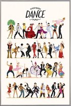 JUNIQE - Poster met kunststof lijst Everybody Dance Now -40x60