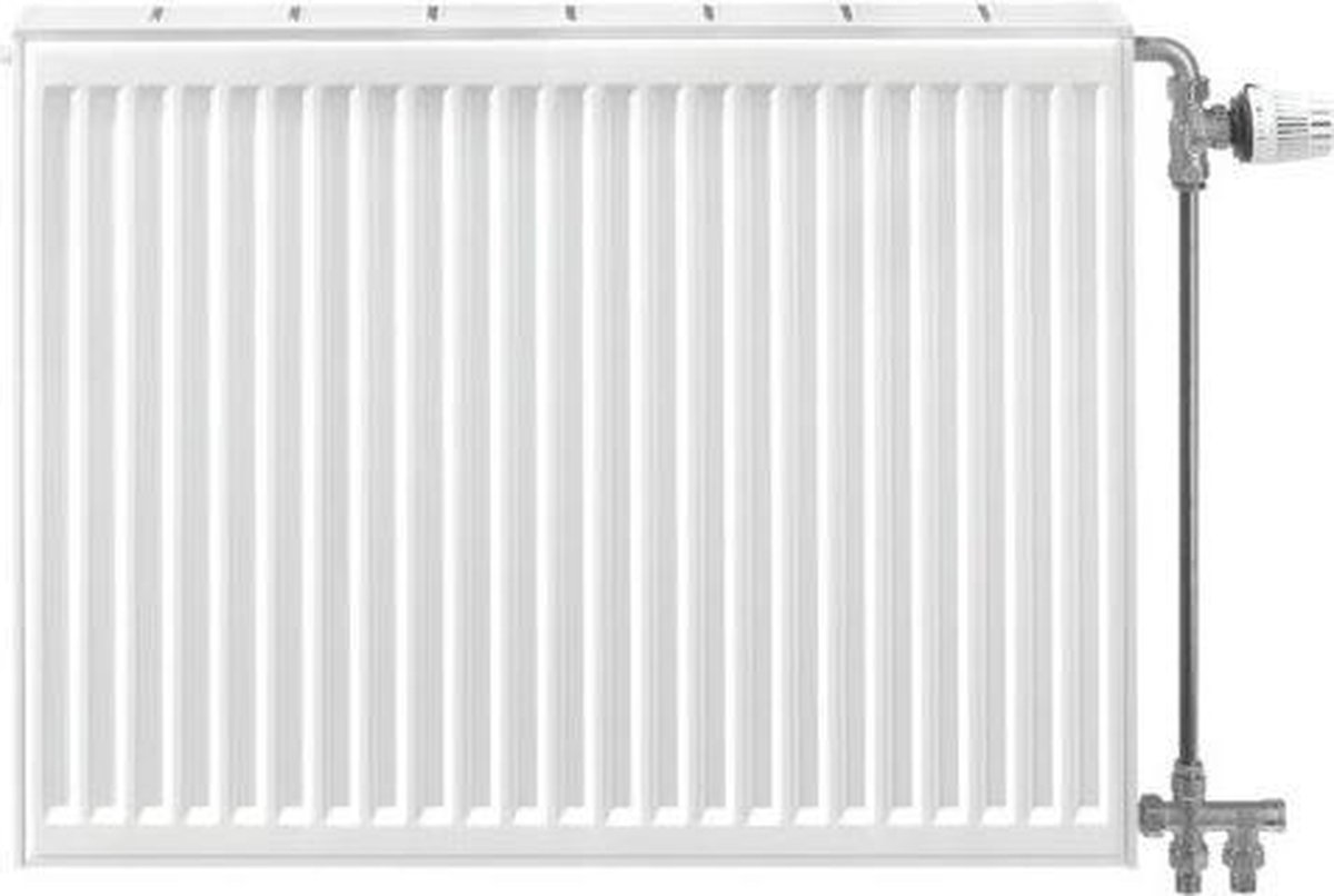 Stelrad Compact All In paneelradiator 30x220cm type 22 2160watt 4 aansluitingen Staal Wit glans