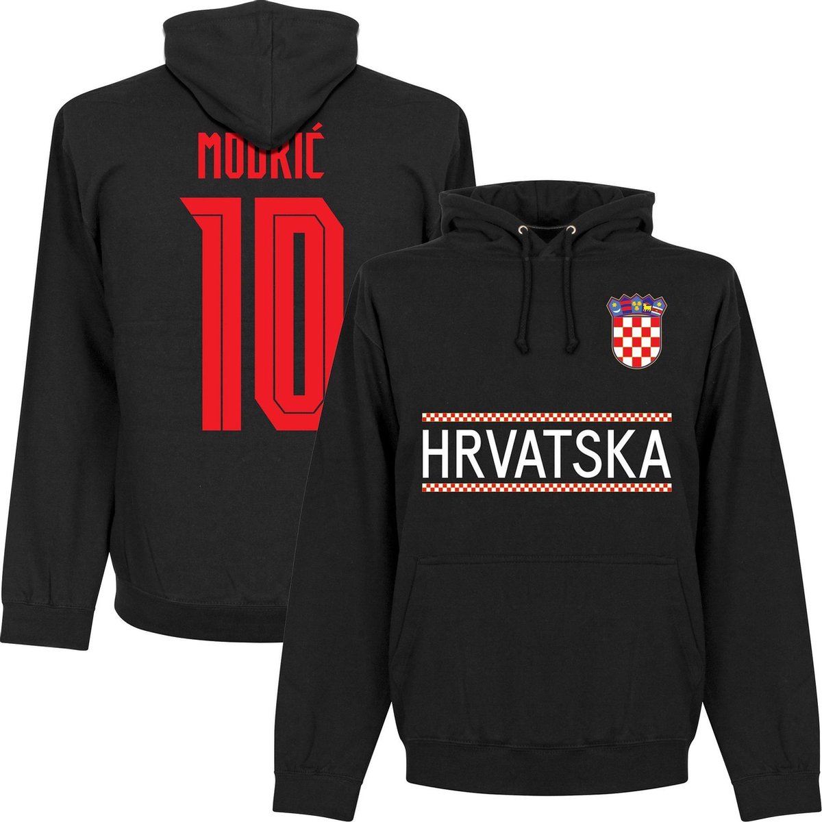 Kroatië Modric 10 Team Hoodie 2021-2022 - Zwart - S