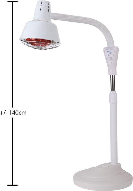 Infraroodlamp 275W - Warmtelamp tegen spier- en gewrichtspijn - Infraroodtherapie - Wit - Kangmeishi