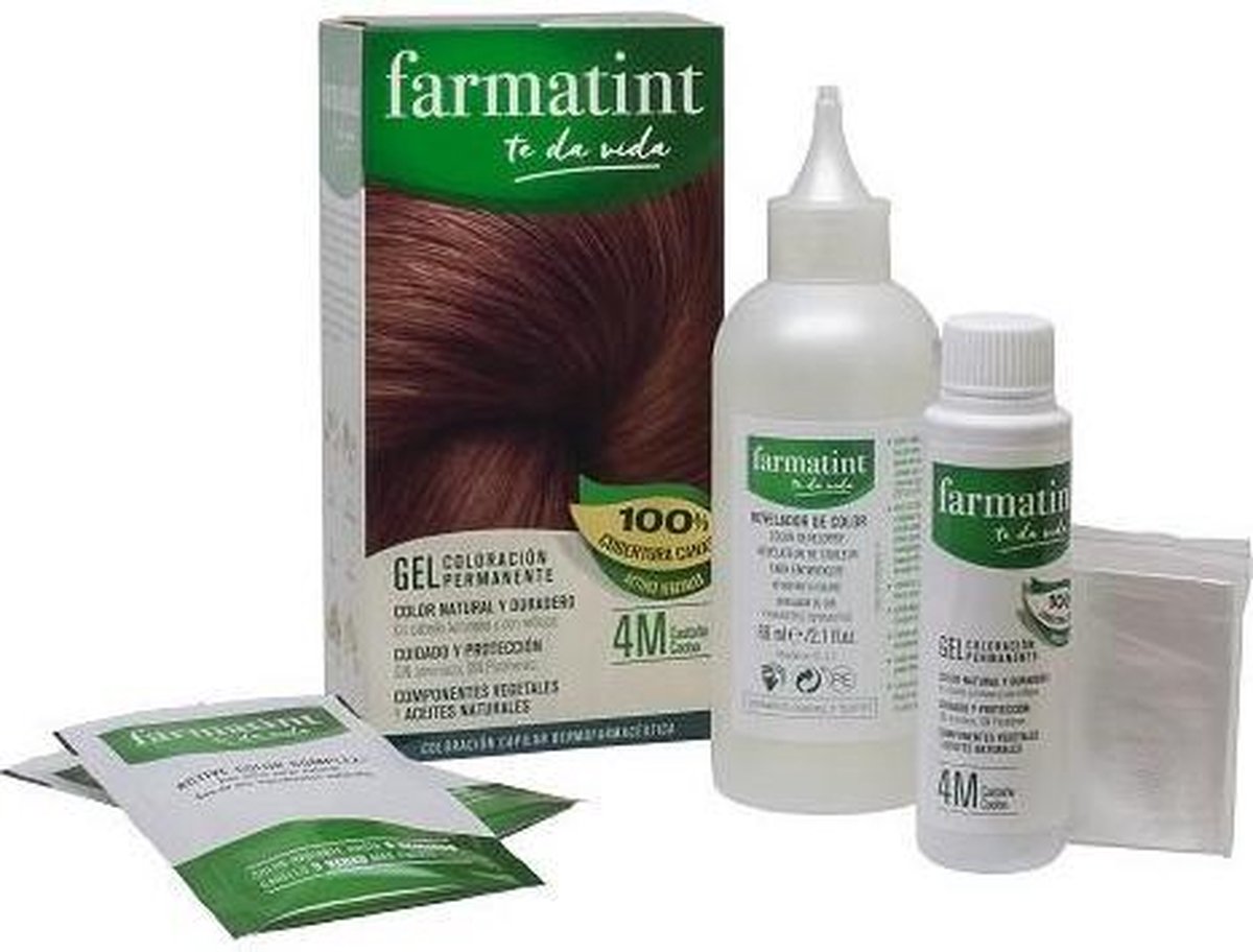 Permanent Dye Farmatint 4m-Castaño Caoba Gel