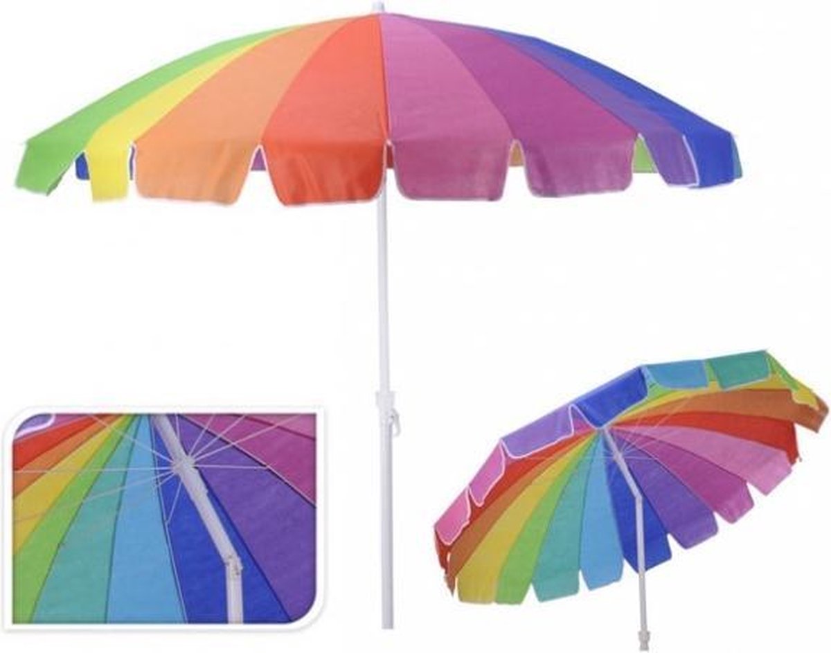 Parasol regenboog kleuren diameter 215 cm | bol.com
