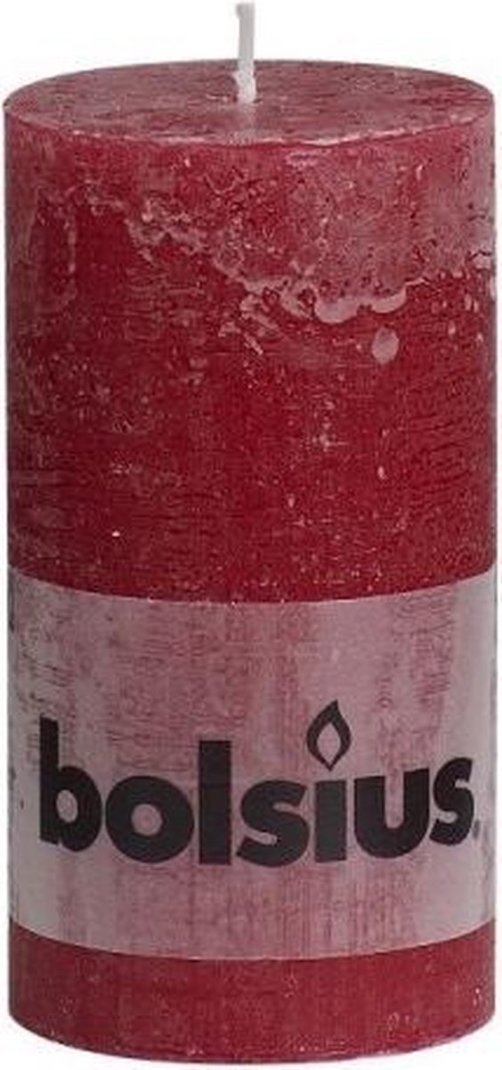 4 Pièces Sius Vieux Rose Bougies Pilier Rustique 68 (85 Heures) Eco Shine Ash Rose