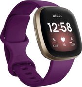 SVH Company FitBit Versa 3 / Sense Siliconen Bandje – Paars – Maat S