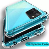 Samsung A52 transparant hoesje - Samsung hoesjes - A52 hoesje - transparant backcover - hoesje met bumper rand -  clear backcover