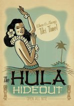 Vintage Poster - Hula Hideout - Wandposter 60 x 40 cm