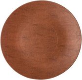 Dinerbord - Ontbijtbord - Plastic Bord Leather Bruin - Ø 40cm - Kunststof