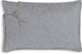 Knit Factory Imre Sierkussen - Licht Grijs - 60x40 cm - Inclusief kussenvulling