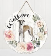 Welkom - Greyhound | Muurdecoratie - Bordje Hond