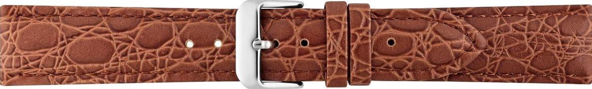 BBS 00086000_07_22_mm 22 mm horlogeband leer bruin croco  met stalen gesp