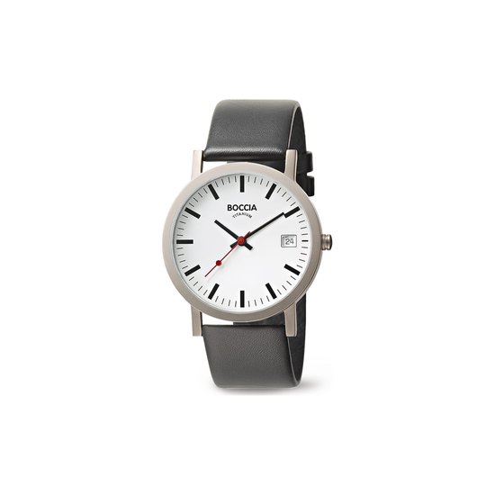 Montre homme Boccia. Titane bl. b.
