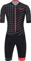 Santini Snelpak wegwielrennen Zwart Heren - Viper Dinamo Speedsuit C3 Seat Pad Black - XS