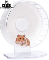 Donkersstuff - Stille Hamster Wiel - Hamster - Rat - Muis - Loopwiel - Hamstermolen - Looprad - Knaagdieren - Knaagdierspeelgoed - Trainingsmolen - Super mute - Transparant