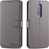 Voor Xiaomi Redmi K20 / K20 Pro AZNS kalf textuur magnetische horizontale Flip PU lederen tas met houder & kaartsleuven & fotolijst (grijs)