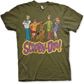 ScoobyDoo Heren Tshirt -M- Team Distressed Groen
