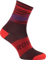 Rogelli Wielersok Stripe Bordeaux/Rood 36-39