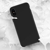 TOTUDESIGN Liquid Silicone Dropproof Full Coverage Case voor iPhone XS Max (zwart)