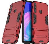 Voor Huawei Y7p / P40 Lite E schokbestendige pc + TPU met houder (rood)