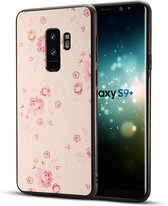Let op type!! Voor Galaxy S9 + TPU + PC Peony oppervlakte gedrukte patroon terug beschermhoes