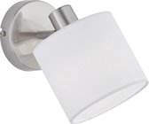 LED Wandspot - Iona Torry - E14 Fitting - Rond - Mat Nikkel - Aluminium