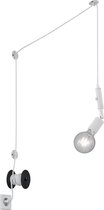 LED Hanglamp - Hangverlichting - Iona Stoluno - E27 Fitting - Rond - Mat Wit - Aluminium