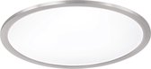 LED Plafondlamp - Plafondverlichting - Iona Povino - 25W - Warm Wit 3000K - Dimbaar - Rond - Mat Nikkel - Aluminium