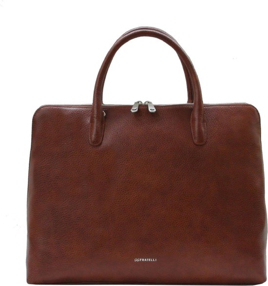 Gigi Fratelli Romance A4 laptop bag brandy