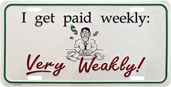 Amerikaans Nummerbord Paid Weekly Bol amerikaans-nummerbord-paid-weekly-bol