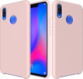 Effen kleur Vloeibare siliconen valbestendige beschermhoes voor Huawei Nova 3i / P Smart Plus