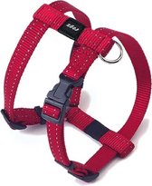 Rogz for dogs snake tuig rood - 16 mmx32-52 cm - 1 stuks