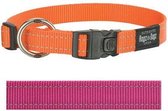 Rogz for dogs fanbelt halsband roze - 20 mmx34-56 cm - 1 stuks