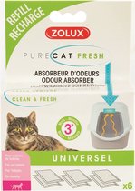 Zolux clean & fresh universeel filter kattenbak - 6 st - 1 stuks