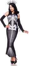 Atixo Kostuum -L- Skeleton Mermaid Zwart