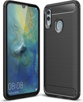 Huawei P Smart (2019) Hoesje - Mobigear - Brushed Slim Serie - TPU Backcover - Zwart - Hoesje Geschikt Voor Huawei P Smart (2019)