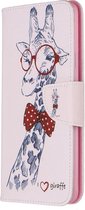 Samsung Galaxy A20s Hoesje - Mobigear - Design Serie - Kunstlederen Bookcase - Giraffe - Hoesje Geschikt Voor Samsung Galaxy A20s