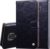 Voor Geschikt voor Xiaomi Redmi Note 9 Pro Business Style Oil Wax Texture Horizontal Flip Leather Case, met houder & kaartsleuven & portemonnee (zwart)