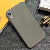 Voor iPhone XR schokbestendig Frosted TPU transparant beschermhoes (zwart)