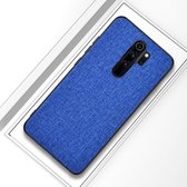 Voor Xiaomi Redmi 9 schokbestendige doektextuur PC + TPU beschermhoes (stijl blauw)