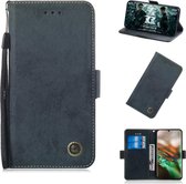 Voor Galaxy Note 10 Retro horizontale flip PU lederen tas met kaartsleuven en houder (zwart)