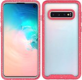 Voor Galaxy S10 Shockproof Starry Sky PC + TPU beschermhoes (rood)